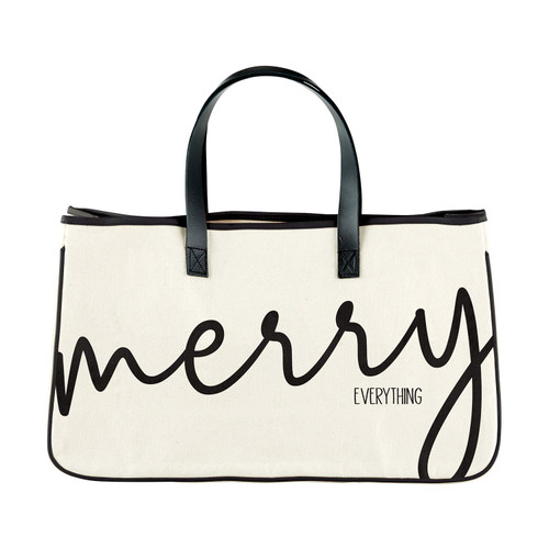 Santa Barbara Design Studio Creative Brands F4527 Holiday Tote Bag, 20" x 11", Merry Everything