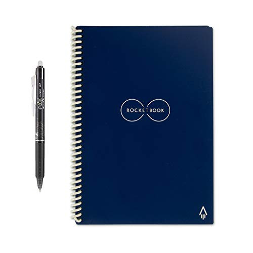 Rocketbook Everlast Smart Reusable Notebook, Executive Size, Midnight Blue, 6" x 8.8" (EVR-E-K-CDF)