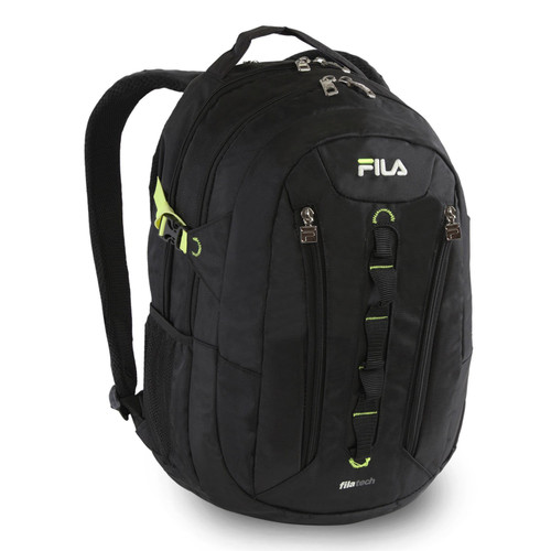 Fila Vertex Tablet and Laptop Backpack, Black/NEON, One Size