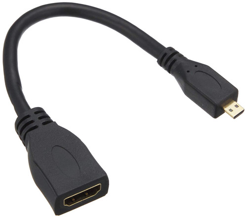 ELECOM HDMI (Type A) Female - HDMI Micro (Type D) Male Conversion Cable [Black] TB-HDAD2BK (Japan Import)