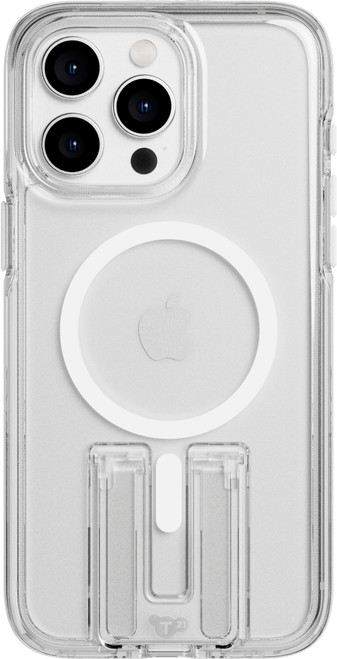 Tech21 Evo Crystal Kick case for iPhone 15 Pro Max - Compatible with MagSafe - Impact Protection Case - White