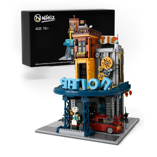 Nifeliz Auto Repair Station, Vehicle Repair Workshop Building Block Set, Collectible Car Service Station Display Model Toy for Adult Gift Giving (1,859 Mini Pieces) Nifeliz Auto Repair Station, Vehicle Repair Workshop Building Block Set, Collectible Car Service Station Display Model Toy for Adult Gift Giving (1,859 Mini Pieces)