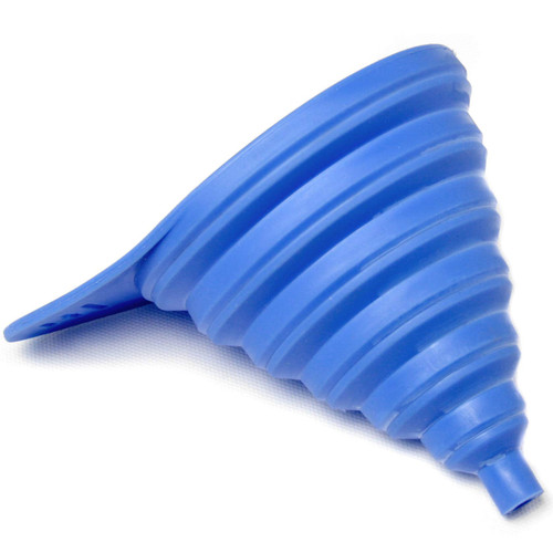 Chef Craft Select Plastic Collapsible Funnel, 5 inches in diameter, Blue