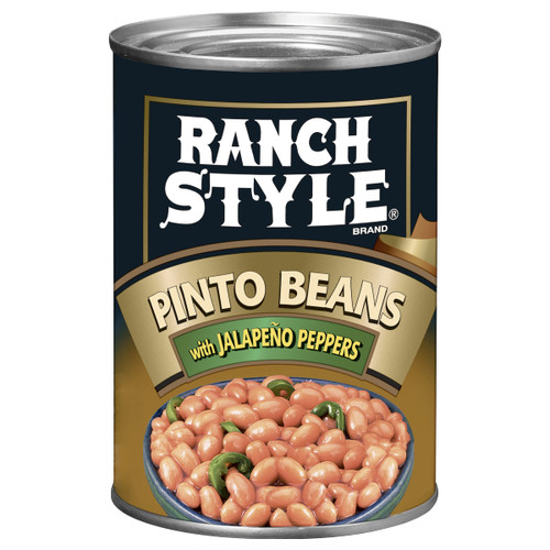 Ranch Style Pinto Beans With Jalapeno Peppers, Canned Beans, 15 OZ