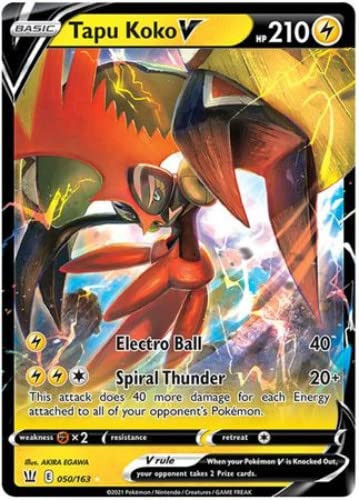 Tapu Koko V - 050/163 - Ultra Rare - Sword & Shield - Battle Styles