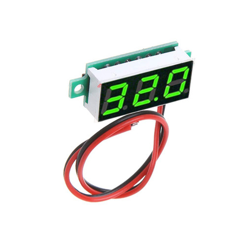 Mini Digital for DC Voltmeter 0.28 Inch Two-Wire 2.5V-30V Mini Digital for DC Voltmeter Voltage Tester Meter LED Display