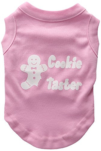 Mirage Pet Products 10-Inch Cookie Taster Screen Print Shirts for Pets, Small, Light Pink