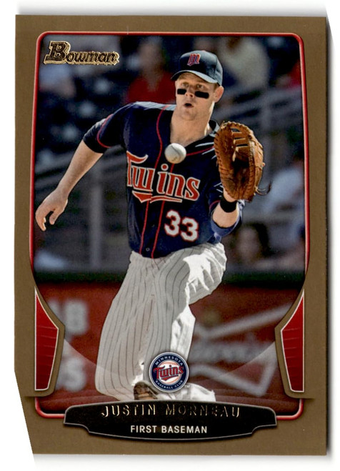 2013 Bowman Gold #23 Justin Morneau NM Near Mint Twins