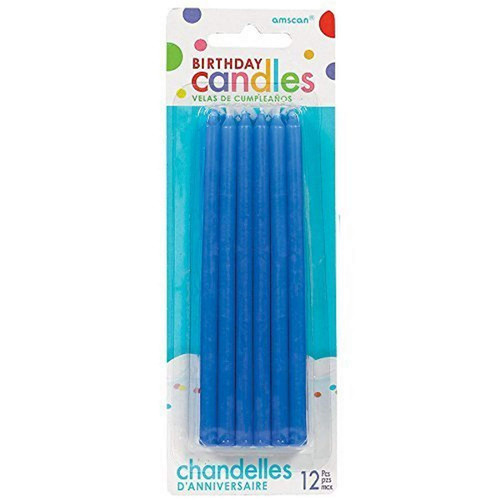 Amscan Taper Candles, 5", Blue