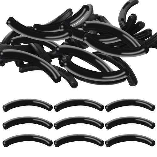 30Pcs Eyelash Curler Refill Pads Eyelash Curler Pad Black Silicone Rubber Curler Replacement Pads for Universal Eyelash Curler
