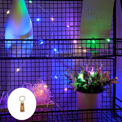 Ranlraka 20 LED Wine Bottle Lights with Cork, 7ft Silver Wire Cork Lights Battery Operated Colorful Fairy Lights Mini String Lights for Liquor Bottles Party Wedding Halloween Christmas Decorations