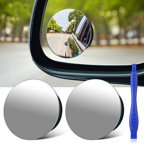 cobee Blind Spot Mirror, 2 Pack Rear View Convex Mirrors 2" Round Adjustable HD Glass Blind Spot Car Mirror Wide Angle Rearview Convex Side Interior/Exterior Mirrors for Car SUV Trucks