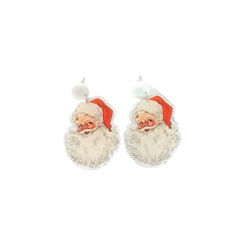 Vintage Christmas Santa Dangle Earrings For Women Girls Funny Cute Gingerbread Man Elf Fawn Charm Earrings Acrylic Resin Fashion Jewelry Holiday Gift - Santa Vintage Christmas Santa Dangle Earrings For Women Girls Funny Cute Gingerbread Man Elf Fawn Charm Earrings Acrylic Resin Fashion Jewelry Holiday Gift - Santa