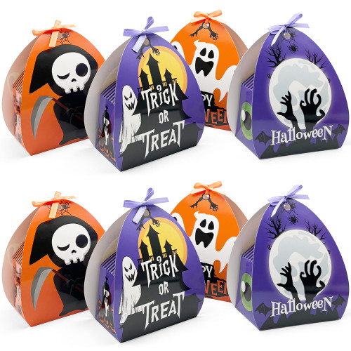 Halloween Candy Bags 16PCS Paper Halloween Treat Boxes for Kids Trick or Treat Halloween Goodie Bags with Ribbons for Halloween Party Supply Halloween Candy Bags 16PCS Paper Halloween Treat Boxes for Kids Trick or Treat Halloween Goodie Bags with Ribbons for Halloween Party Supply
