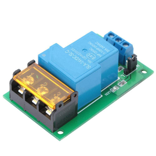 Fafeicy YYG-2 30A One Way Relay Module, 2.6 * 1.6in High Power One Way High/Low Level Trigger Optocoupler Isolation Relay Module (DC24V)