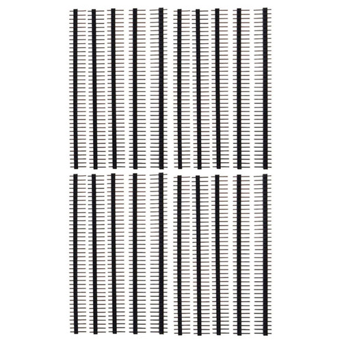 VKLSVAN 20 PCS 40P Single Row Pin Header Strip Male Header Pin Connector 2.54mm Pitch for PCB Prototype Breadboard Circuit Welding