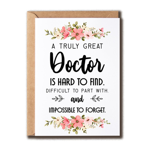 EruditeGifts A Truly Great Doctor Is Hard To Find Card - Doctor Thank You Card - Funny Appreciation Card - Funny Card For Doctor EruditeGifts A Truly Great Doctor Is Hard To Find Card - Doctor Thank You Card - Funny Appreciation Card - Funny Card For Doctor