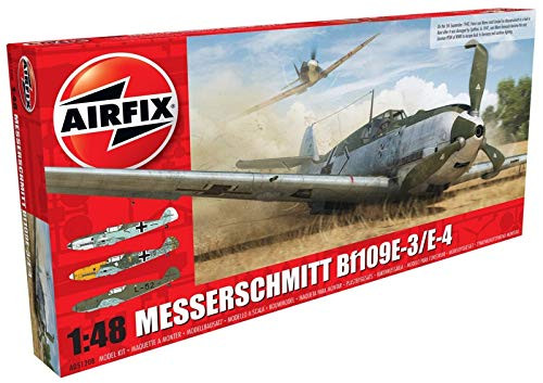 Airfix Messerschmitt Bf109E-4 / E-1 1:48 Military Aviation Plastic Model Kit A05120B