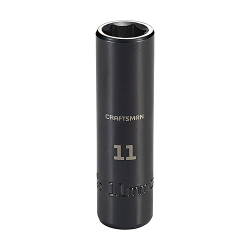 CRAFTSMAN Impact Socket, Deep, SAE, 3/8 in. Drive, 11MM (CMMT15900)
