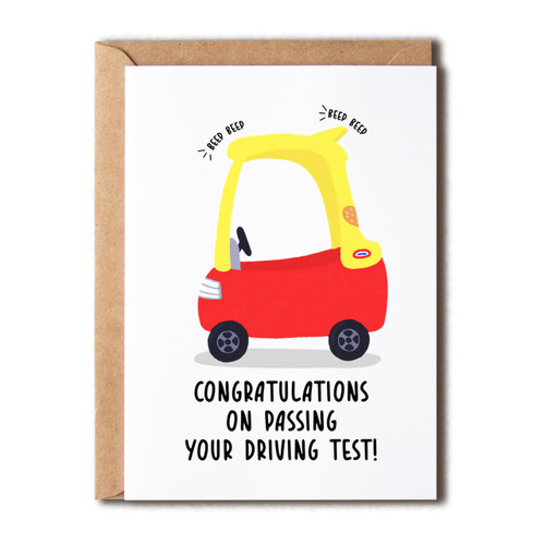 NHBGift Congratulations Card - Passing Your Driving Test Card - Funny Test Card - Greeting Card - Toy Card For Him Her