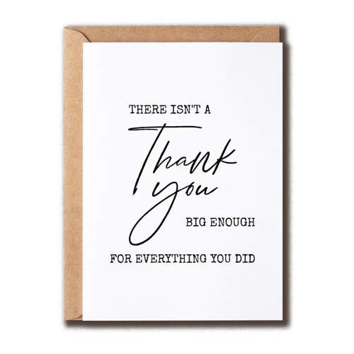 NHBGift There Isn't A Thank You Big Enough Card - Doctor Appreciation Card - Thank You Card - Nurse Thanks Card - Card For Nurse NHBGift There Isn't A Thank You Big Enough Card - Doctor Appreciation Card - Thank You Card - Nurse Thanks Card - Card For Nurse