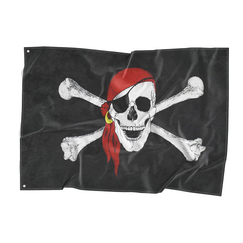 DELAYNOMORE77 Pirate Flag Red Bandana Skull Banner Polyester 3x5 Foot Flags Vivid Color and UV Fade Resistant Flag Outdoor Banner