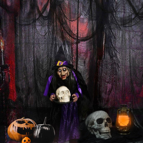 NamcheBarwa 197" x 85 "Halloween Creepy Cloth, Halloween Blood Red Scary Fabric Scary Gauze for Haunted House Halloween Party Yard Wall Doorway Outdoor Decoration (Black) NamcheBarwa 197" x 85 "Halloween Creepy Cloth, Halloween Blood Red Scary Fabric Scary Gauze for Haunted House Halloween Party Yard Wall Doorway Outdoor Decoration (Black)