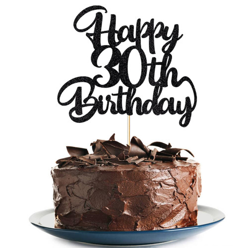 1 PCS Happy 30th Birthday Cake Topper Cheers to 30 Years Birthday Cake Pick 30 Fabulous Cake Decoration for Happy 30th Birthday Anniversary Party Cake Decorations Supplies (30, black) 1 PCS Happy 30th Birthday Cake Topper Cheers to 30 Years Birthday Cake Pick 30 Fabulous Cake Decoration for Happy 30th Birthday Anniversary Party Cake Decorations Supplies (30, black)