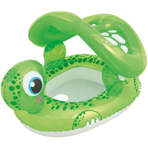 Bestway International, Ltd H2OGO! 29 Inch x 26 Inch Floating Turtle Baby Care Seat with UV Careful Protection
