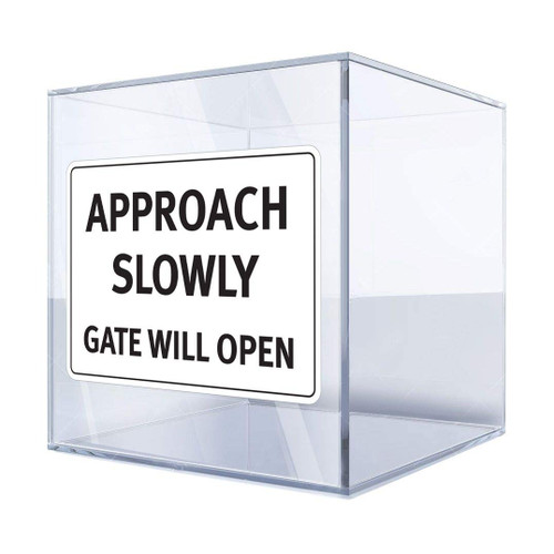 Stickers Sticker Approach Slowly Gate Will Open 4 X 2,8
