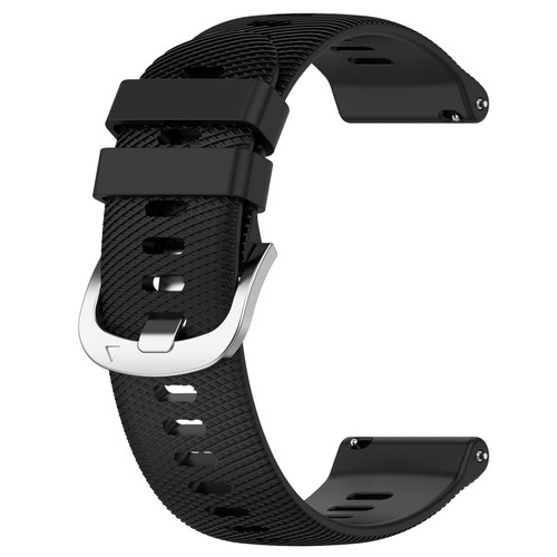 LOKEKE for Garmin Forerunner 265S Replacement Wrist Band, 18mm Replacement Silicone Wrist Band Strap For Garmin Forerunner 265S/255S/255S Music/Venu 2S(Silicone Black)