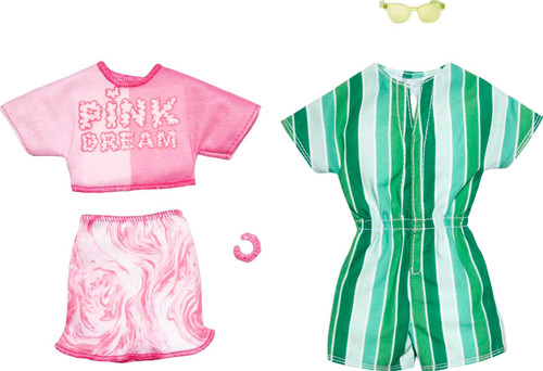 Barbie Fashions Doll Clothes and Accessories Set, 2-Pack for Barbie and Ken Dolls with 2 Complete Outfits Barbie Fashions Doll Clothes and Accessories Set, 2-Pack for Barbie and Ken Dolls with 2 Complete Outfits