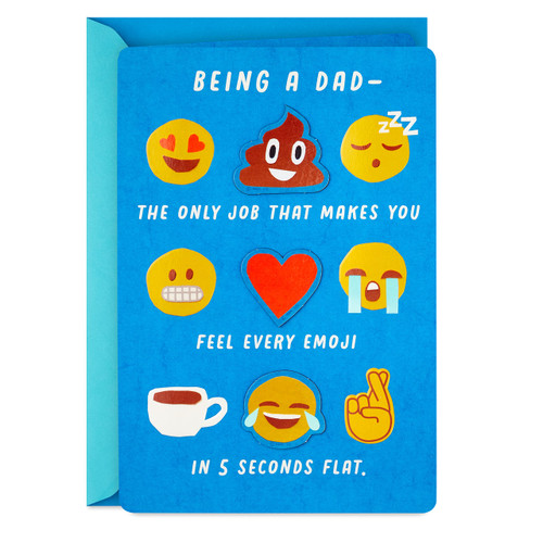 Hallmark Fathers Day Card (Removable Emoji Magnets)