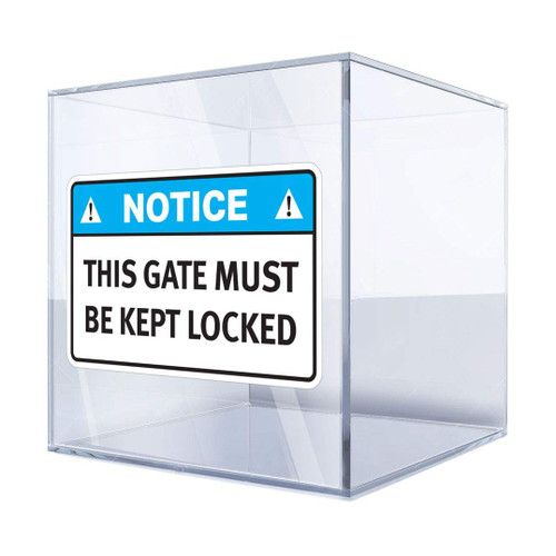 DT Stickers Decals Decal Notice This Gate Must Be Kept Locked 5 X 3,1