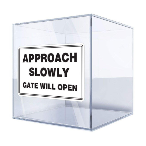 Sticker Decals Approach Slowly Gate Will Open 5 X 3,1