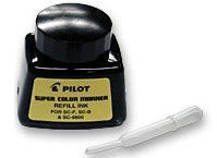 Pilot - Jumbo Marker Refill Ink, for Permanent Markers, 1 oz Ink Bottle, Black 48500 (DMi EA by Pilot