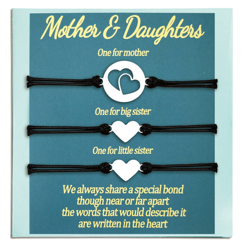 Mom and 2 Daughter Bracelets Gifts for Mother Daughters Bracelets Matching Bracelets for 3 Women 2 Daughter Mom Gifts Mommy And Me Mothers Day Gifts Heart Love Bracelet Women Jewelry Set of 3 Pcs Birthday Gift for Valentines Day Mom and 2 Daughter Bracelets Gifts for Mother Daughters Bracelets Matching Bracelets for 3 Women 2 Daughter Mom Gifts Mommy And Me Mothers Day Gifts Heart Love Bracelet Women Jewelry Set of 3 Pcs Birthday Gift for Valentines Day