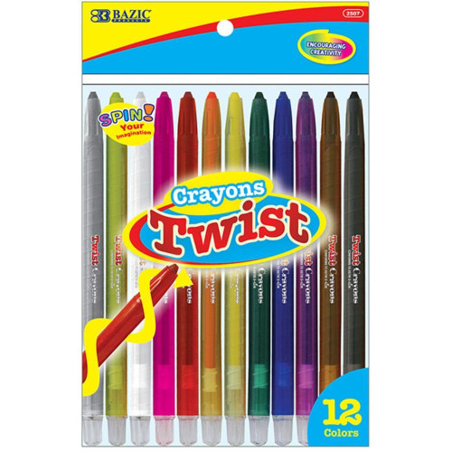 BAZIC 12 Color Propelling Crayon