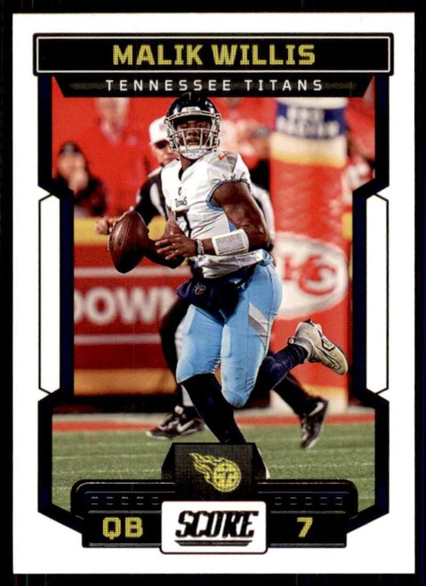 2023 Score #29 Malik Willis Tennessee Titans NFL Football Trading Card