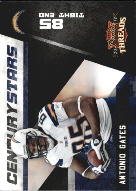 2010 Panini Threads Century Stars #1 Antonio Gates NFL Football Trading Card 2010 Panini Threads Century Stars #1 Antonio Gates NFL Football Trading Card