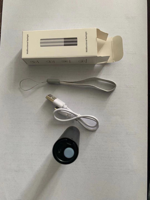 365nm Mini LED UV Light Portable USB Rechargeable UV Flashlight 3W Ultraviolet Lantern with Black Filter Lens Money Detect