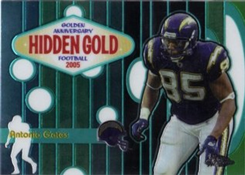 2005 Topps Chrome Golden Anniversary Hidden Gold #HG13 Antonio Gates NFL Football Trading Card 2005 Topps Chrome Golden Anniversary Hidden Gold #HG13 Antonio Gates NFL Football Trading Card