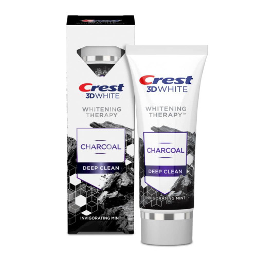 Crest 3D White Whitening Therapy Charcoal Deep Clean Fluoride Toothpaste, Invigorating Mint, 3.5 Ounce Crest 3D White Whitening Therapy Charcoal Deep Clean Fluoride Toothpaste, Invigorating Mint, 3.5 Ounce