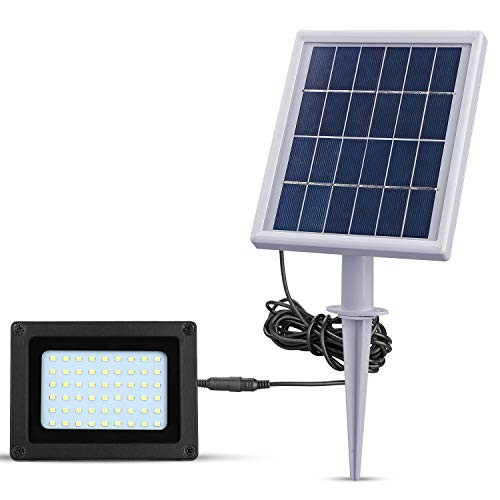 Richarm LED Solar Flood Lights Outdoor Dusk to Dawn Solar Lights 54 LEDs 4000mA Solar Security Lights IP65 Waterproof Solar Spotlights Solar Landscape Lights for Patio Lawn Garden Pathway