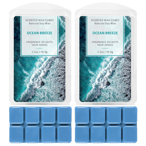 Scented Wax Melts, Wax Melts Wax Cubes, Soy Wax Cubes for Warmer Wax Melts Gift Set Ocean Breeze(2 x 2.5oz) Scented Wax Melts, Wax Melts Wax Cubes, Soy Wax Cubes for Warmer Wax Melts Gift Set Ocean Breeze(2 x 2.5oz)