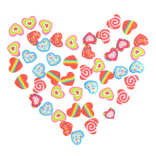 300Pcs Heart Mini Erasers for Kids Bulk, Small Cute Pencil Erasers for Valentines Day Gifts Classroom School Rewards Party Favors