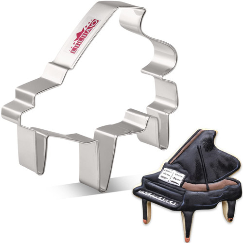 LILIAO Piano Cookie Cutter Music Biscuit Fondant Cutter - 4.1 x 4.2 inches - Stainless Steel