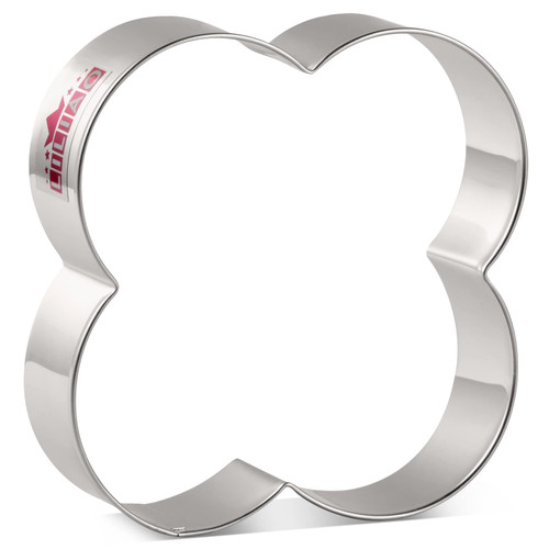 LILIAO Simple Flowers Cookie Cutter Scalloped Edge Sandwich Fondant Biscuit Cutter - 3.4 x 3.4 inches - Stainless Steel - by Janka