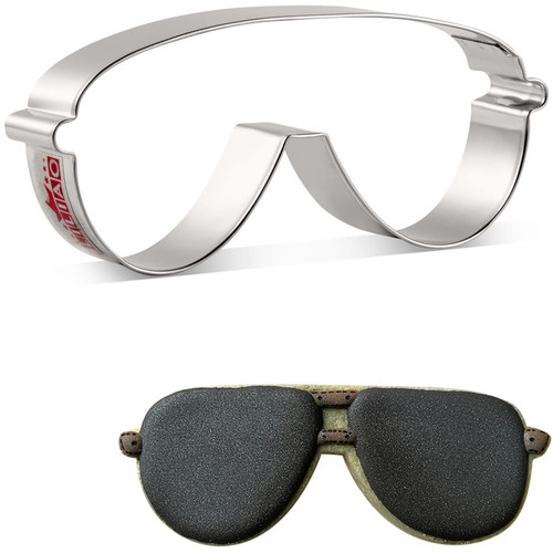 LILIAO Glasses/Sunglasses Cookie Cutter, 5 x 2 inches, Stainless Steel