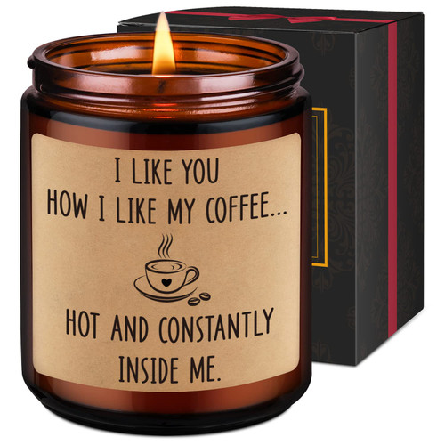 LEADO Scented Candles - Funny Gifts for Boyfriends, Girlfriend Gifts, Fiance Gifts - Naughty Anniversary, Christmas, Birthday Gifts for Couple, Husband, Wife Gifts - Romantic Gifts for Him